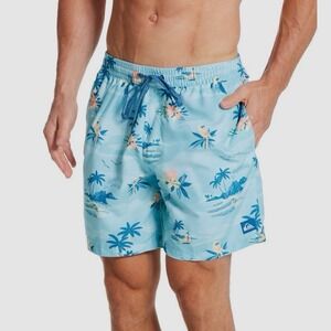 Quiksilver Blue Everyday Scenic 6 Inch Volley Swim Short Mens Size M